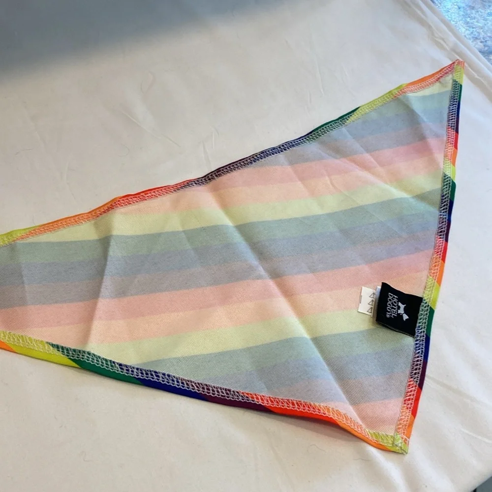 🎀 5/$20 🎀 Hotel Doggy XS/S Rainbow Pride Dog Pet Bandana